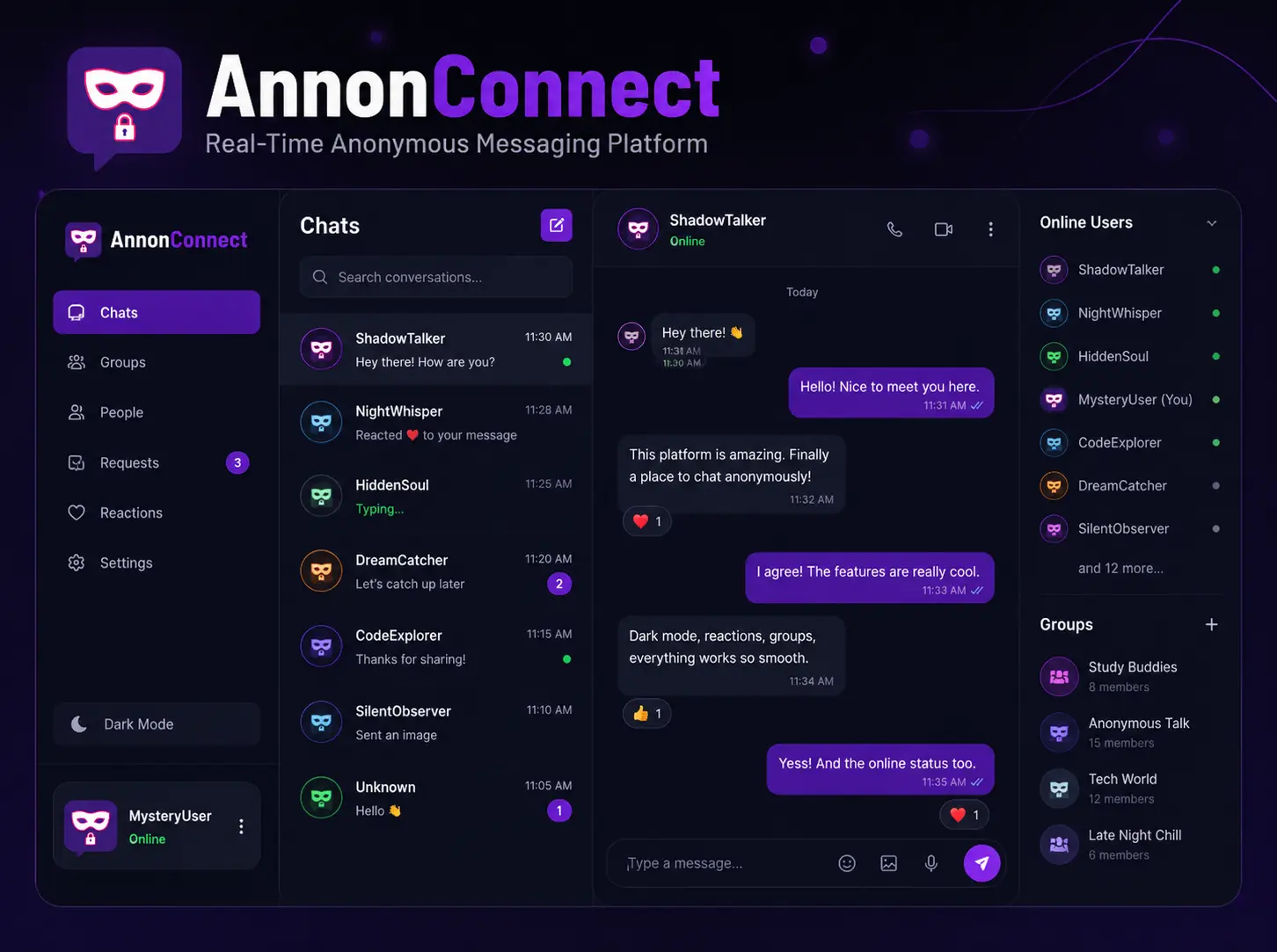 AnonChat - Real-Time Anonymous Messaging Platform